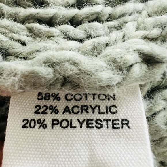 AP Adyson Parker Gray Chunky Knit Extra Long Sleeve Cozy Sweater - Medium - Picture 8 of 9